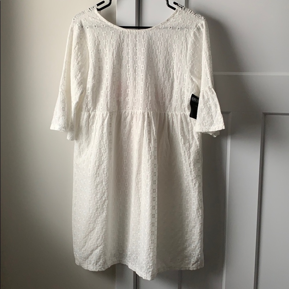 💙3/$30 pink bow low back white summer beach dress - Picture 2 of 8